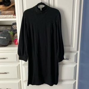 Chico Black Label long sleeve stretch knit formal dress size 10. NWT